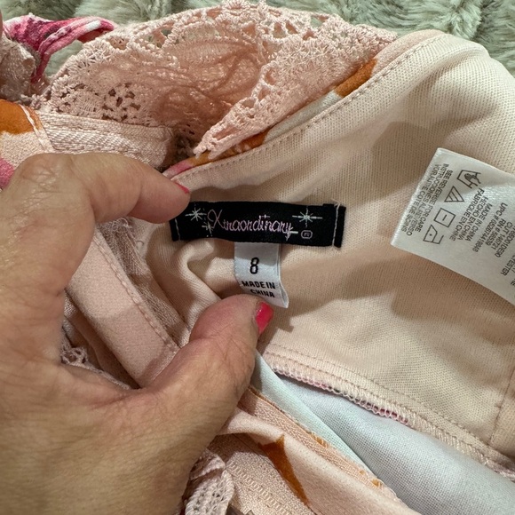 Xtraordinary Pink Floral Fit & Flare Dress (Size 8) - Picture 4 of 4